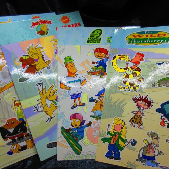 Angry Beavers Rocket Power CatDog Wild Thornberries Stickers Nick Box EXCLUSIVE - Picture 1 of 6
